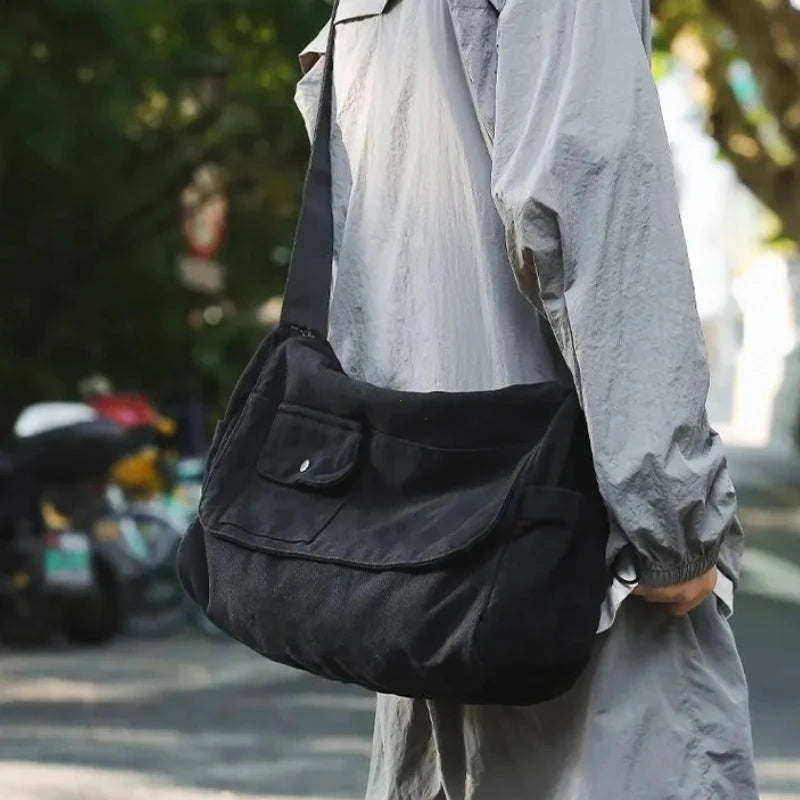 Casual Canvas Messenger Bag