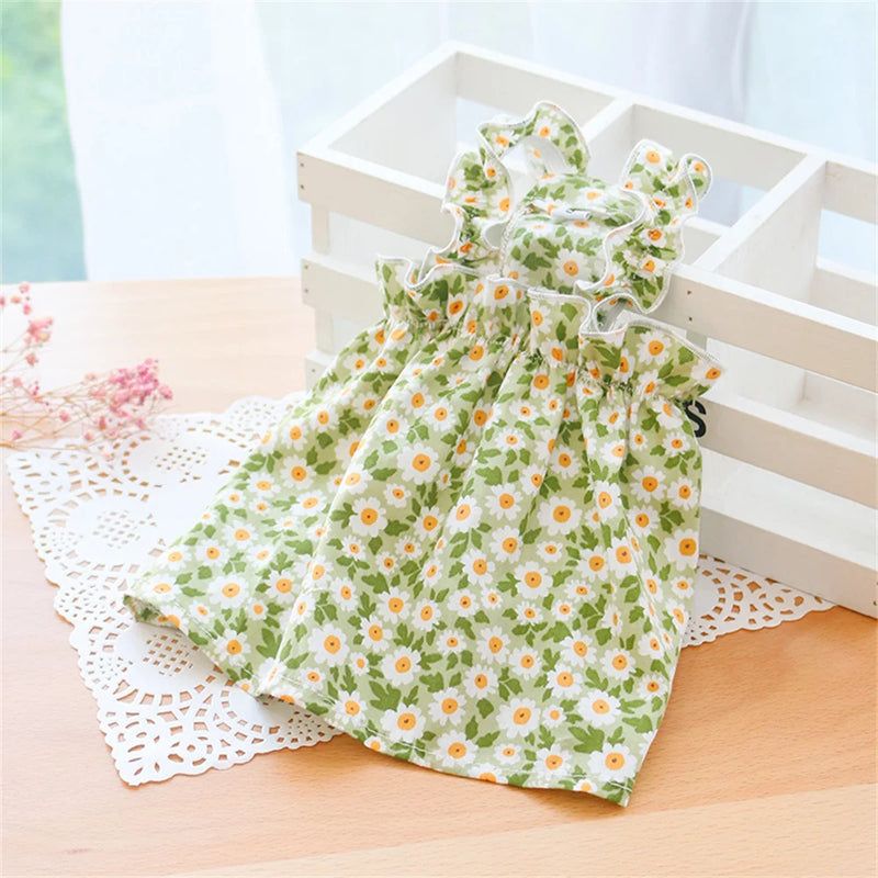 Summer Flower Print Pet Dresses