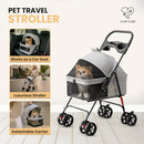 Mesh Canopy Foldable Pet Stroller