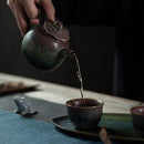 Simple Tea Set With Lotus Pond Design - view 4