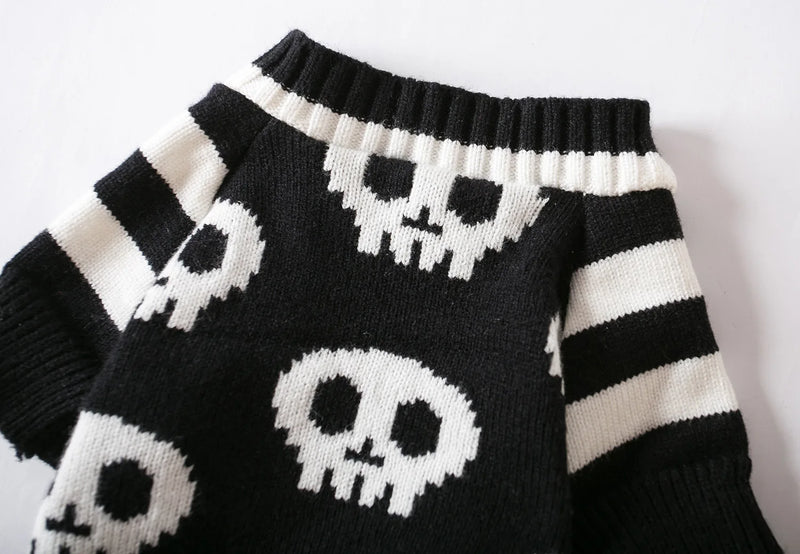 Skull Knitted Pet Sweater