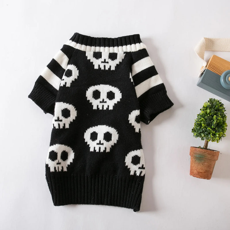 Skull Knitted Pet Sweater