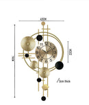 Modern Pointer Gold Metal Art Wall Clock - view 8