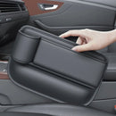 Premium Car Seat Gap Organizer Textured Pu Leather Front Seat Storage Bag with Cup Holder Auto Center Console Crevice Filler, ibuyxi.com