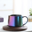 Matte Kiln Tea Cup with Walnut Plate - view 3