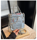 Retro Washed Denim Handbag