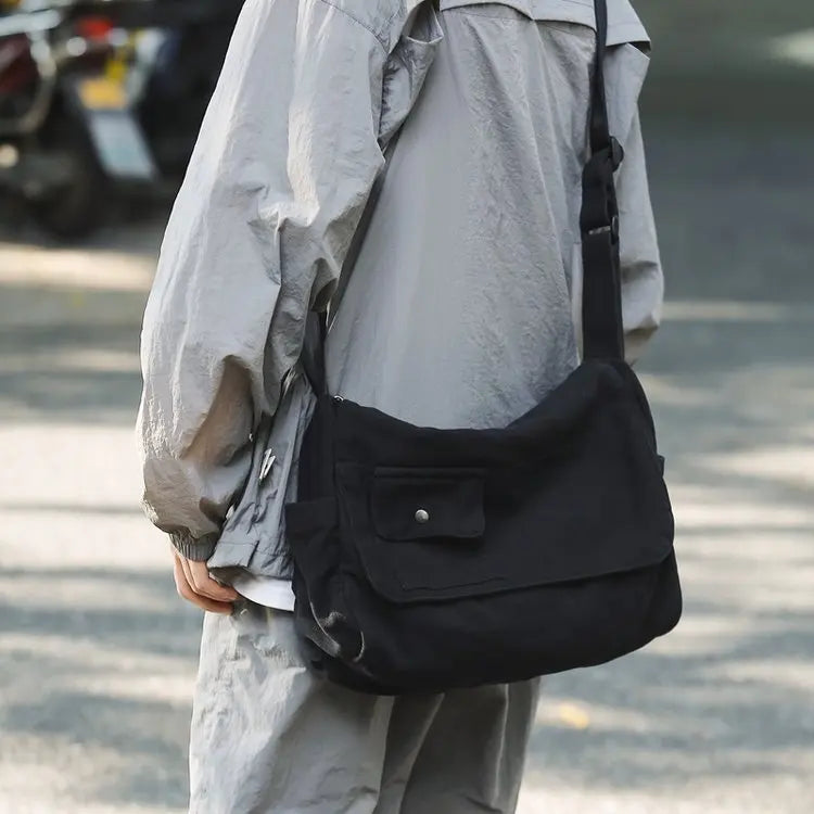 Casual Canvas Messenger Bag