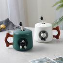 Cute 3D Husky Mug Lid Included with Spoon - view 9