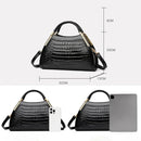 Glossy Croc Patent Leather Handbag