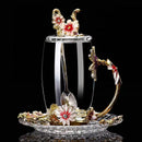 Rose Mug & Enamel Crystal Flower Tea Tumbler, ibuyxi.com