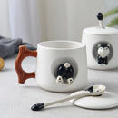 Cute 3D Husky Mug Lid Included with Spoon - view 10