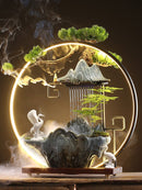 Creative Ceramic Flowing Water Rockery Fountain - view 8