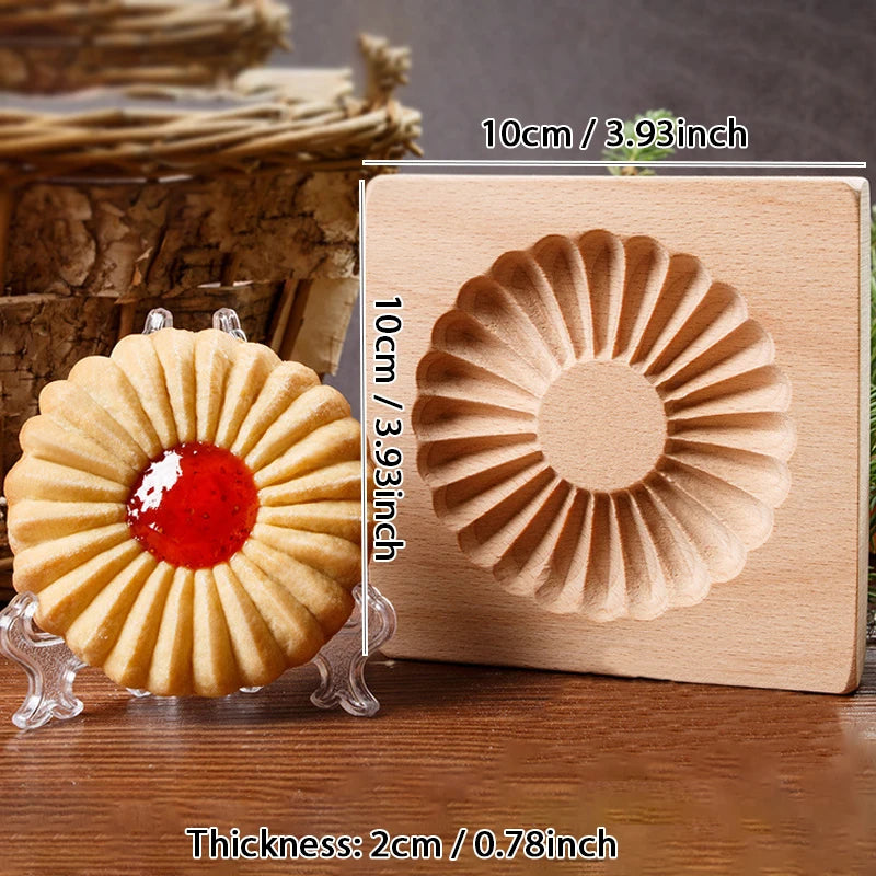 3D Wooden Cookie Cutter Moulds for Baking