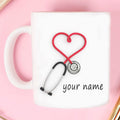 Unique Doctor's Stethoscope Ceramic Coffee Cup - view 2