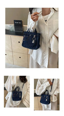 Retro Washed Denim Handbag