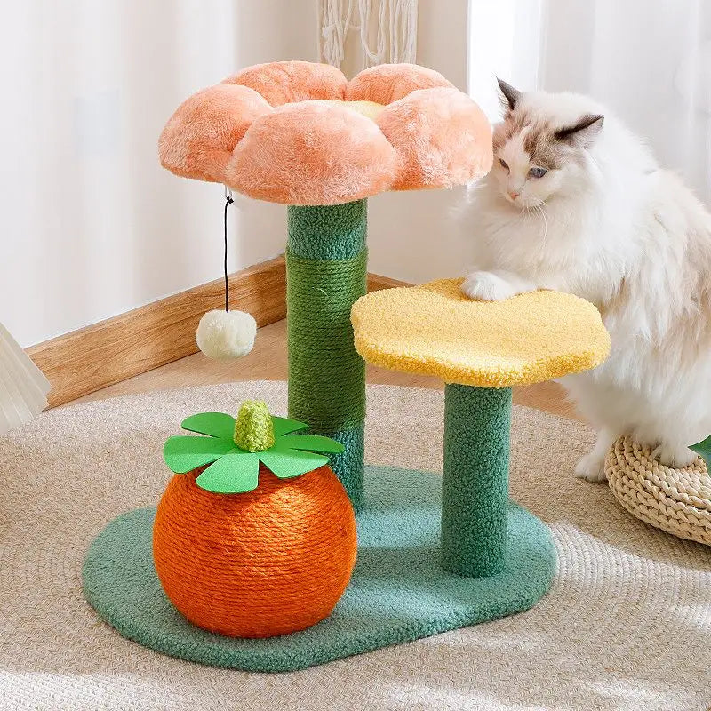 Sweet Orange Blossom Cat Scratching Post