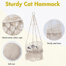 Boho Macrame Cat Hammock Hanging Bed 