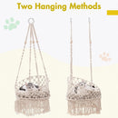 Boho Macrame Cat Hammock Hanging Bed 