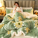 Winter Wildflower Plush Fleece Blanket, iBuyXi.com