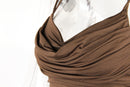 Fairy Shelley V Dress Short Brown Dress, ibuyxi.com