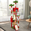 Cozy Holiday Multi Level Cat Tower