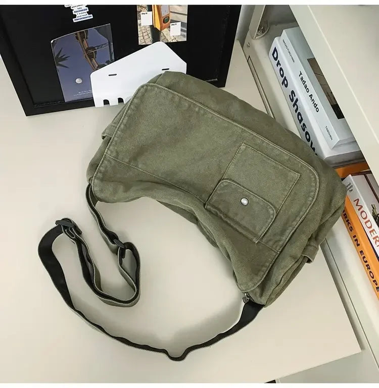 Casual Canvas Messenger Bag