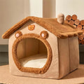 Foldable Pet House Removable Washable Cat House Puppy Cave Sofa Pet Bed House for Extra Small Dogs and Small and Medium Cats, iBuyXi.com
