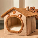 Foldable Pet House Removable Washable Cat House Puppy Cave Sofa Pet Bed House for Extra Small Dogs and Small and Medium Cats, iBuyXi.com