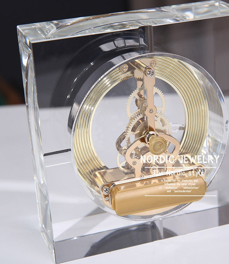 Nordic Luxury Crystal Gear Clock For Decoration, ibuyxi.com