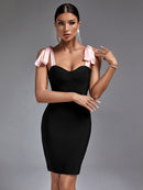 Mini Spaghetti Strap Black Bodycon Dress, iBuyxi.com
