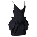 Designer Strap V Neck Bodycon Mini Dress, ibuyxi.com