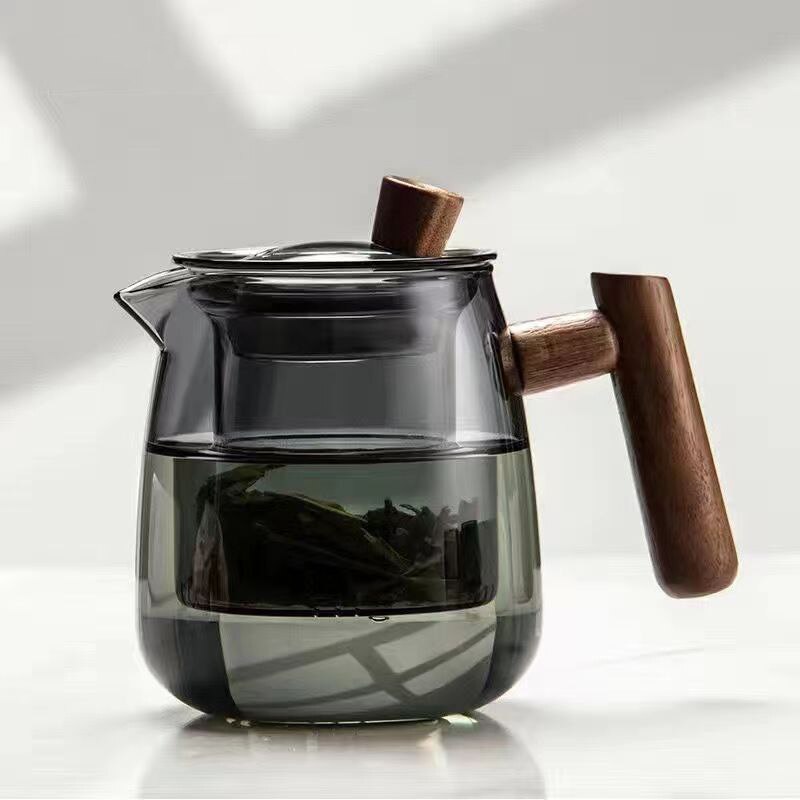 Creative Wooden Handle Glass Tea Set - view 4