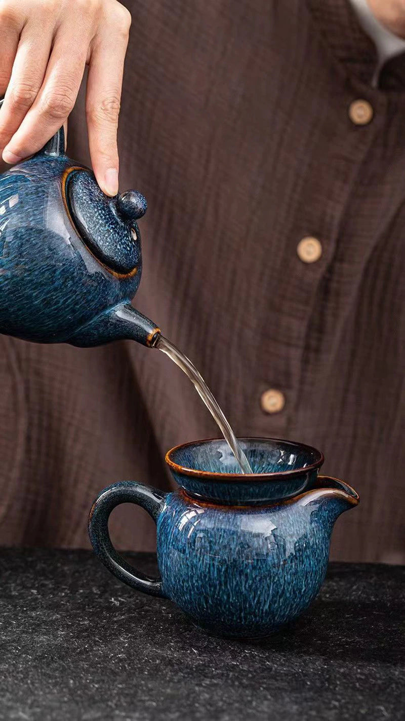 Hot Kettle and Ceramic Tea Experience with Pu'er Set