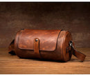 Round Vintage Leather Satchel