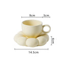 Custom Ceramic Cappuccino Set Flower Design - view 4