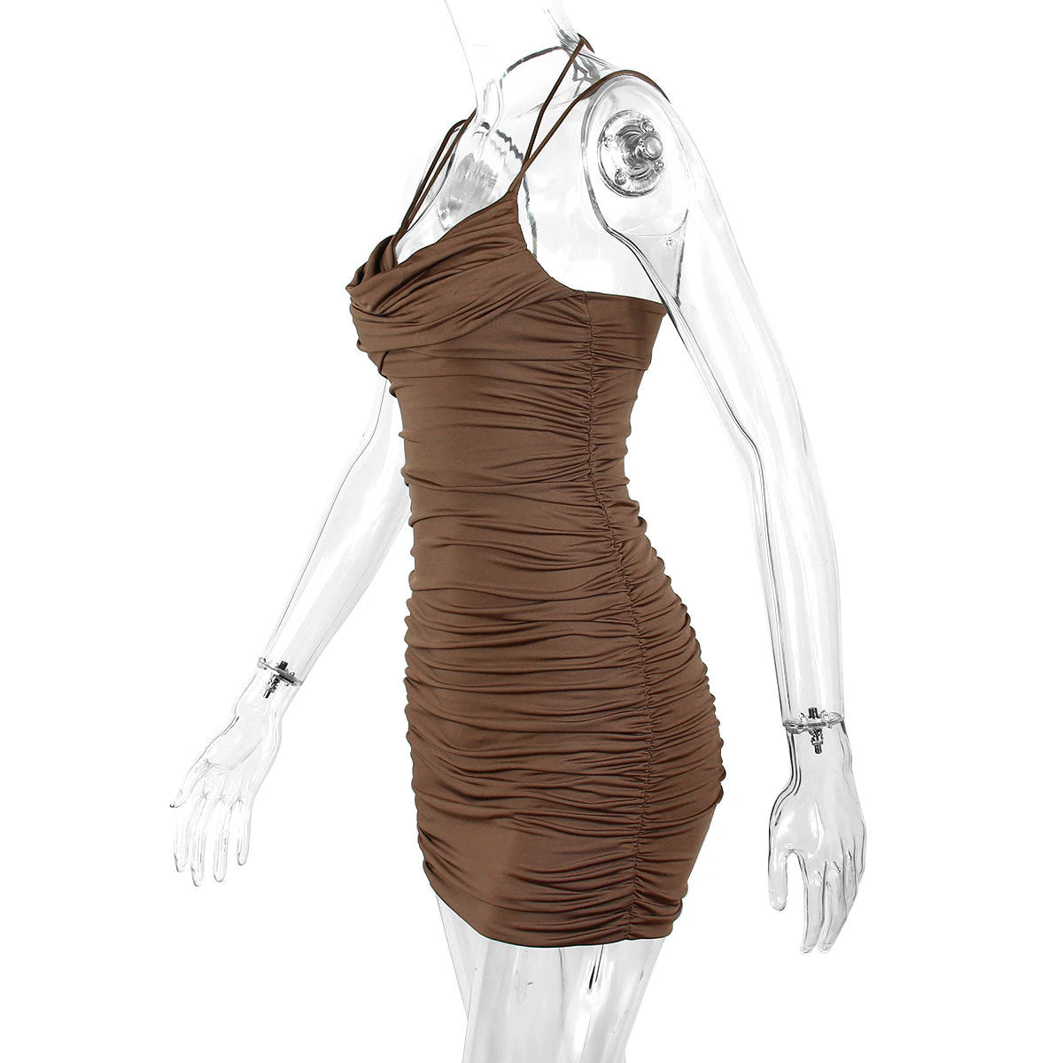 Fairy Shelley V Dress Short Brown Dress, ibuyxi.com