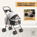 Mesh Canopy Foldable Pet Stroller