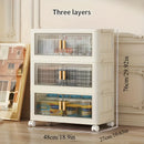 Ivory Stackable Storage Cabinet with Doors and Wheels, iBuyXi.com