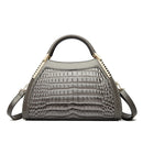 Glossy Croc Patent Leather Handbag