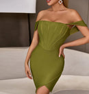 Off-Shoulder Bodycon Evening Runway Midi Dress, ibuyxi.com