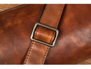 Round Vintage Leather Satchel