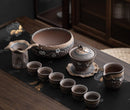 Old Thick Earthenware Tea Cup and Pot - view 3