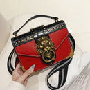 Retro Lion Head Crossbody Bag
