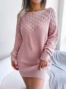 Casual Knitted Sweater Mini Dress