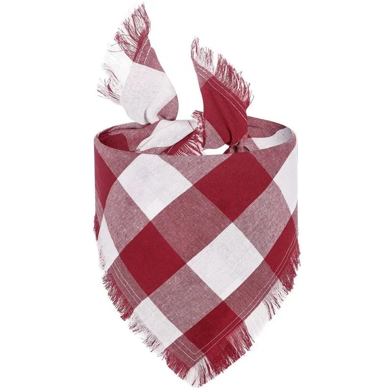 Classic Plaid Large Dog Bandanas