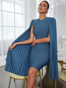 Rayon Flying Sleeve Bodycon Dress, ibuyxi.com