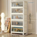 Ivory Stackable Storage Cabinet with Doors and Wheels, iBuyXi.com