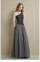 Boho Two Tone Asymmetrical Maxi Dress