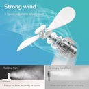 Portable Fan Mini Handheld Fan USB 4800mAh Recharge Hand Held Small Pocket Fan with Power Bank Flashlight Feature, ibuyxi.com
