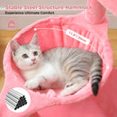 Flamingo Pink Cat Tower with Hammock